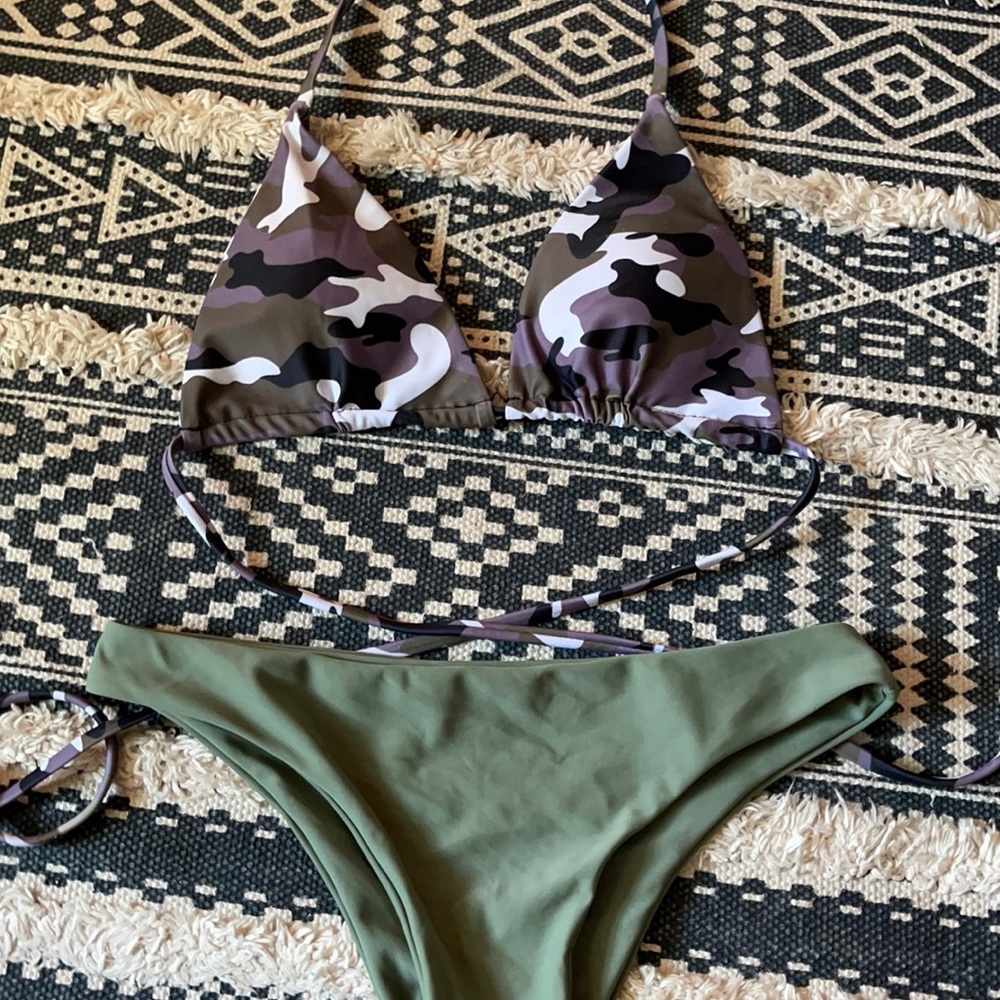 Camo green bikini
